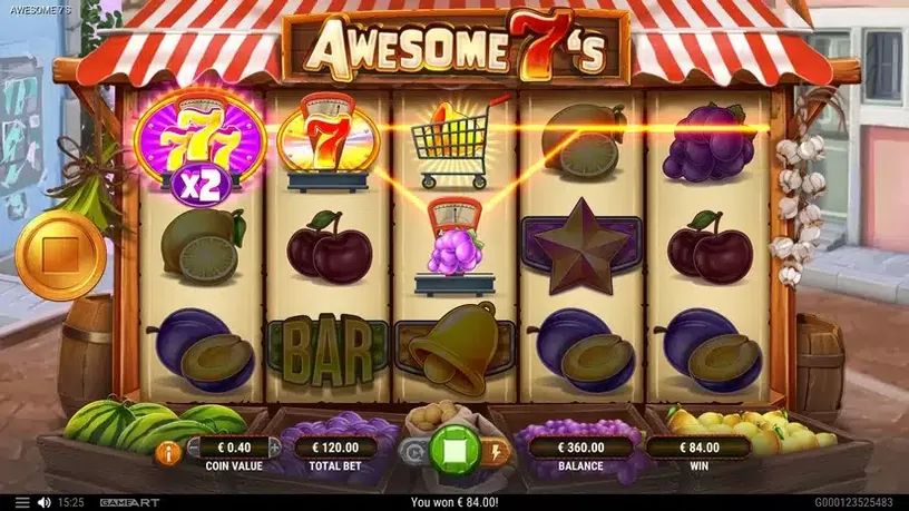 Awesome 7s slot screenshot 3
