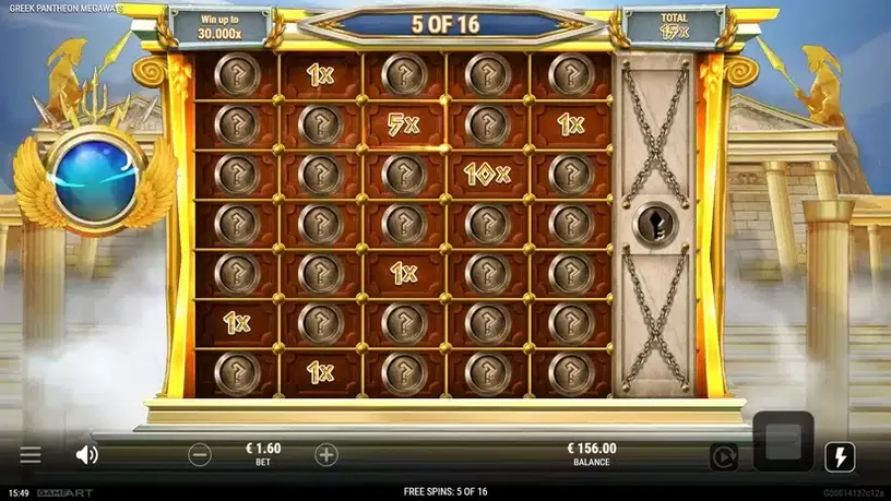 Greek Pantheon Megaways slot screenshot 4