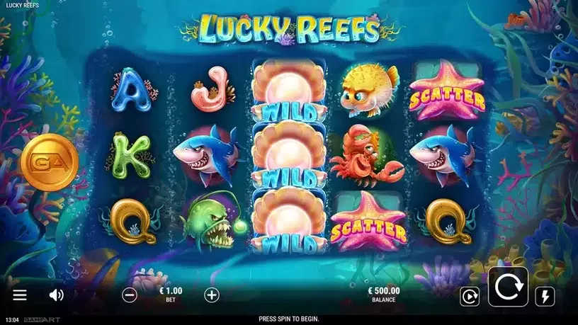 Lucky Reefs slot screenshot 1