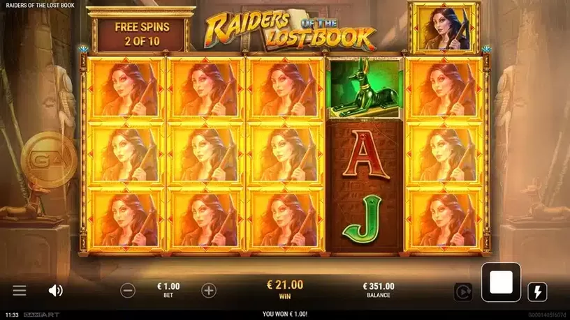 Raiders of the Lost Book slot screenshot 7