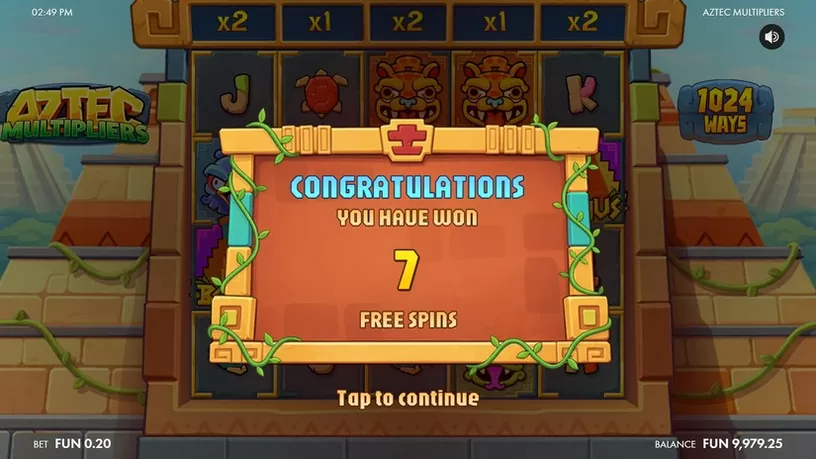 Aztec Multipliers slot screenshot 2