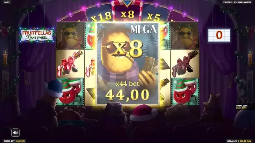 Fruitfellas Xmas Wheel slot screenshot 6
