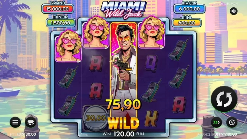 Miami Wild Jack slot screenshot 2