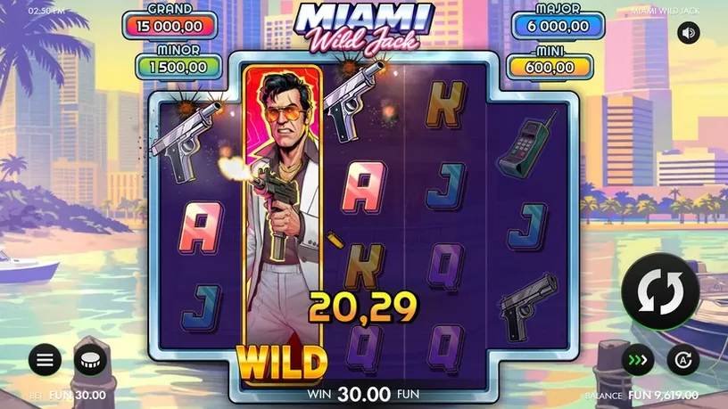 Miami Wild Jack slot screenshot 3