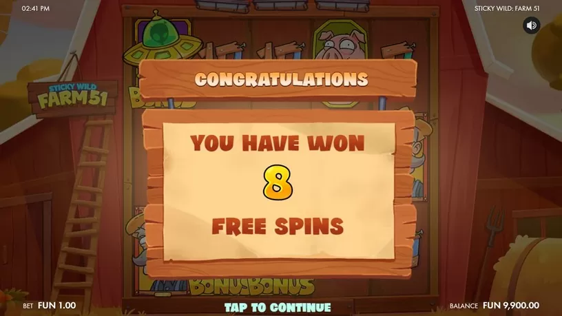 Sticky Wild: Farm 51 slot screenshot 3