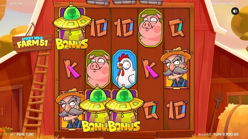 Sticky Wild: Farm 51 slot screenshot 2