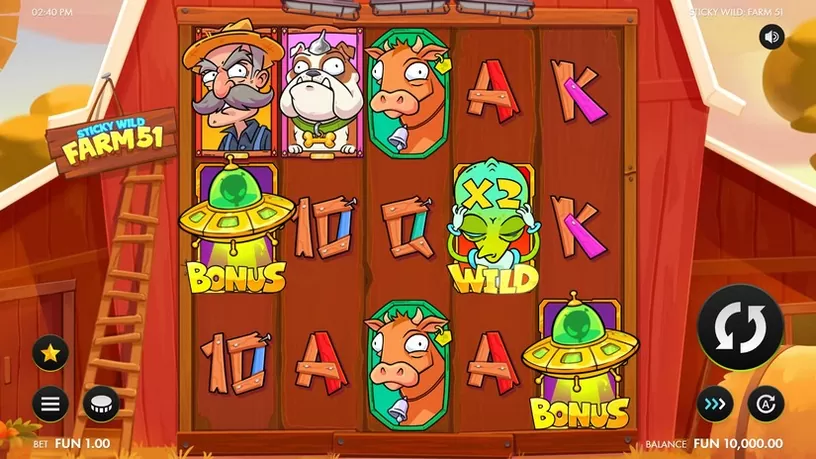 Sticky Wild: Farm 51 slot screenshot 1