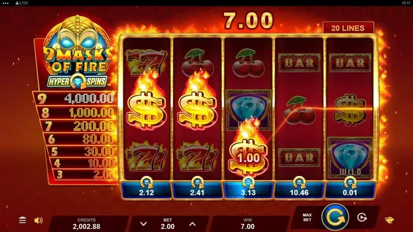 9 Masks of Fire HyperSpins slot screenshot 3