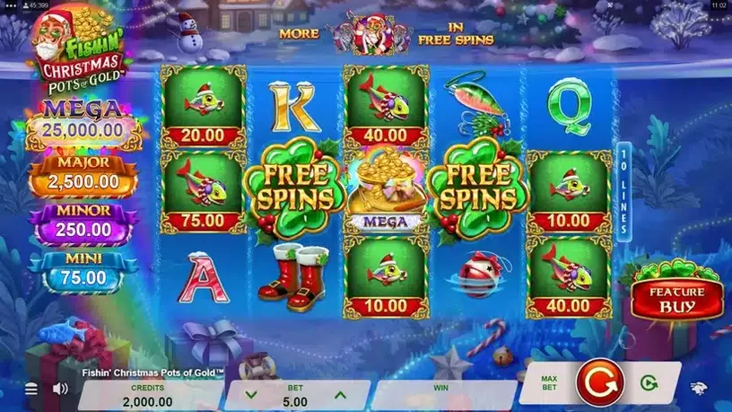 Fishin’ Christmas Pots Of Gold slot screenshot 1