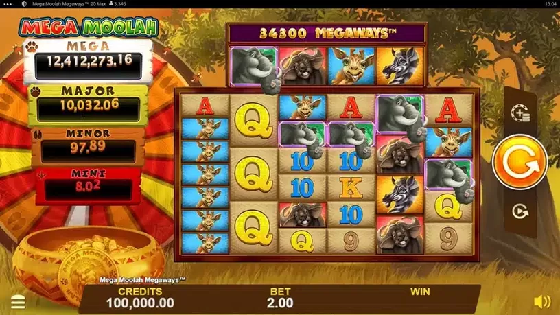 Mega Moolah Megaways slot screenshot 1