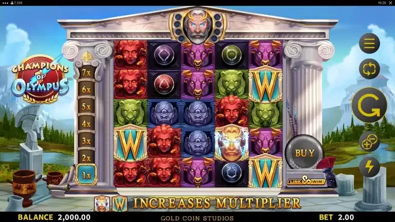 Champions of Olympus slot screenshot 1
