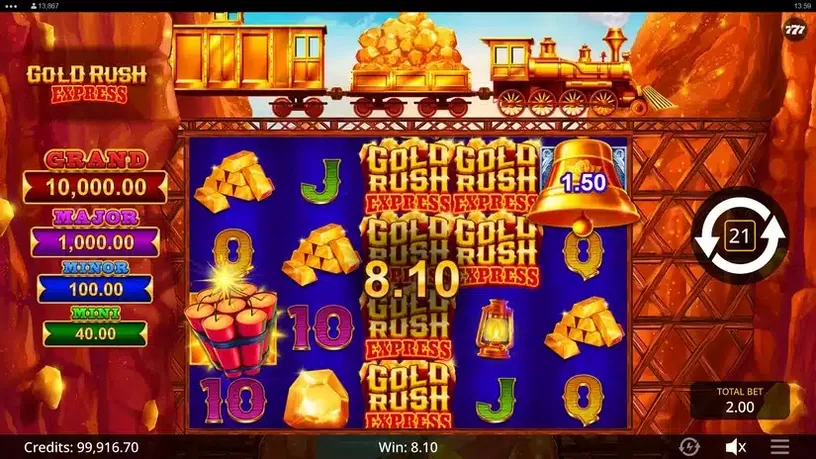 Gold Rush Express slot screenshot 4
