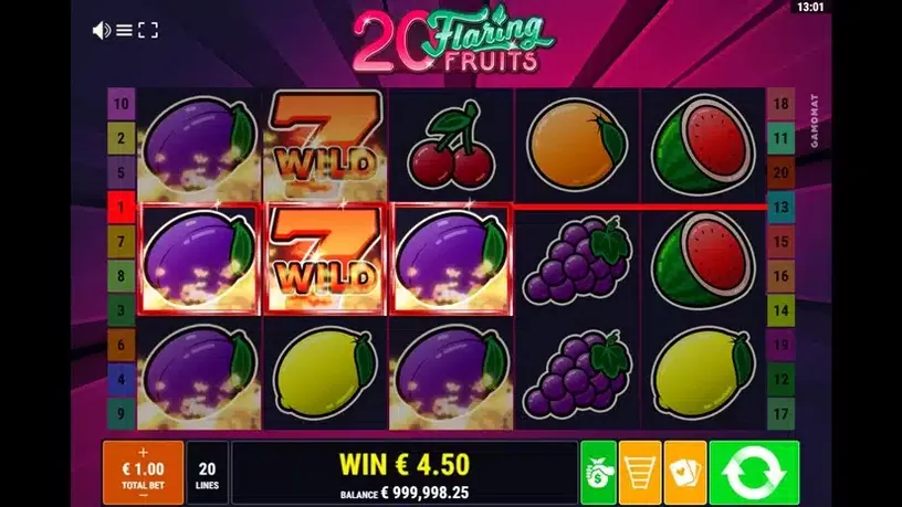 20 Flaring Fruits slot screenshot 4