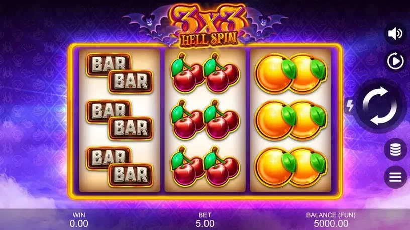 3X3: Hell Spin slot screenshot 1