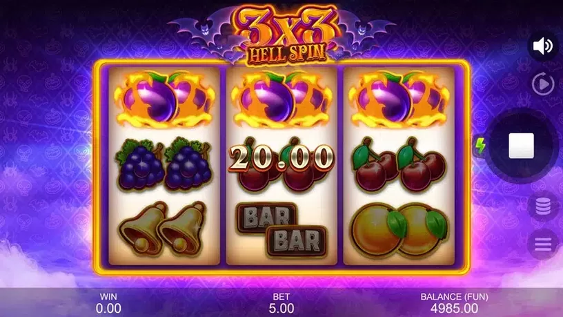 3X3: Hell Spin slot screenshot 2