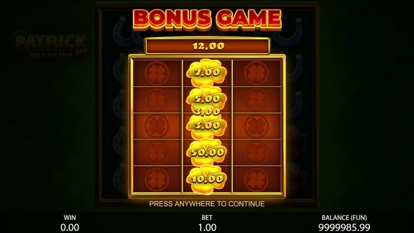 3×5 Patrick: Hold the Spin slot screenshot 3