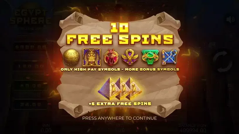 Egypt Sphere: Hold The Spin slot screenshot 3