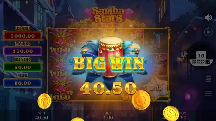 Samba Stars: Hold the Spin slot screenshot 5
