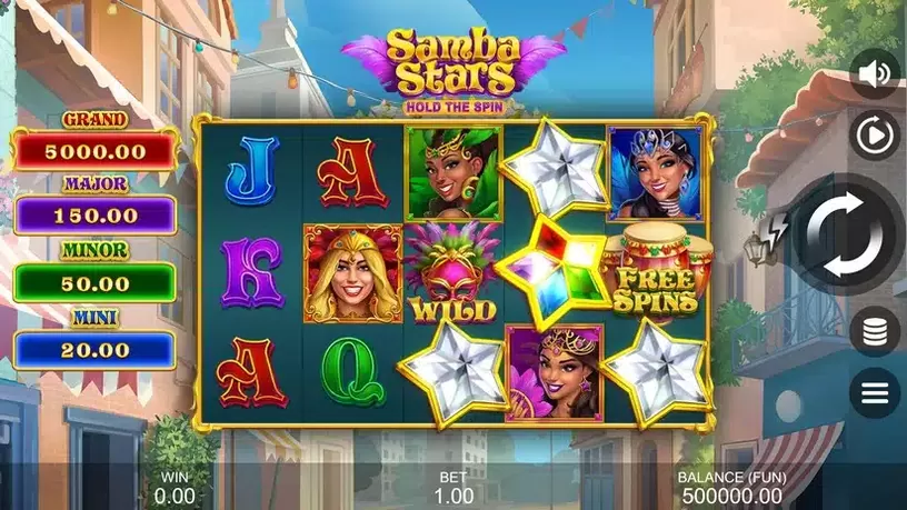 Samba Stars: Hold the Spin slot screenshot 1