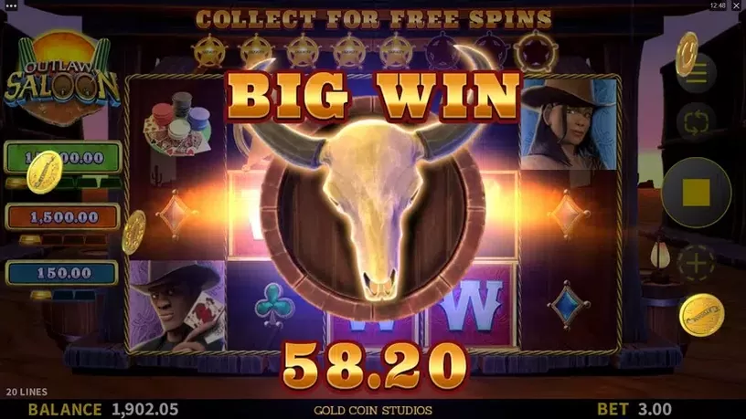 Outlaw Saloon slot screenshot 4