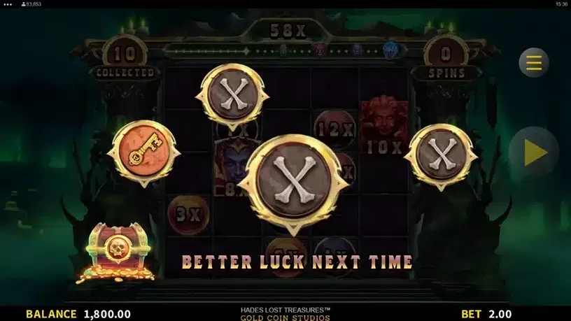 Hades Lost Treasures slot screenshot 6