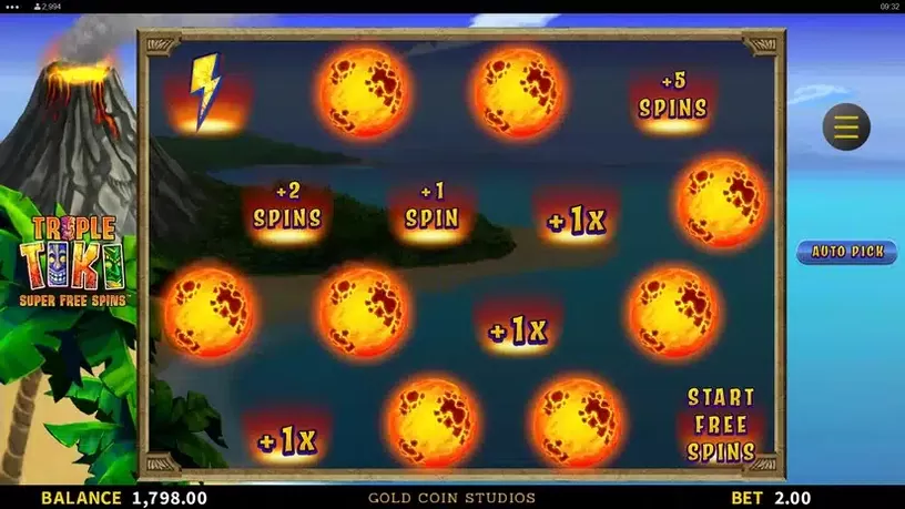 Triple Tiki Super Free Spins slot screenshot 4