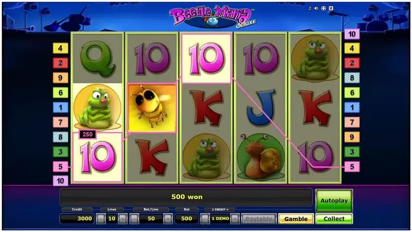 Beetle Mania Deluxe slot screenshot 3