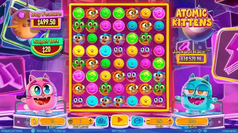 Atomic Kittens slot screenshot 1