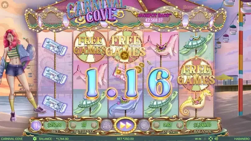 Carnival Cove slot screenshot 4