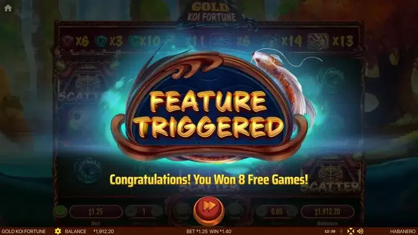 Gold Koi Fortune slot screenshot 2