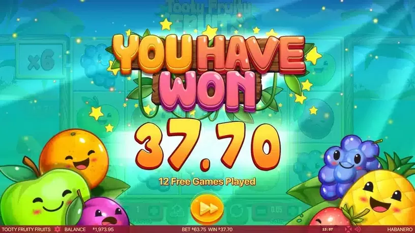 Tooty Fruity Fruits slot screenshot 7
