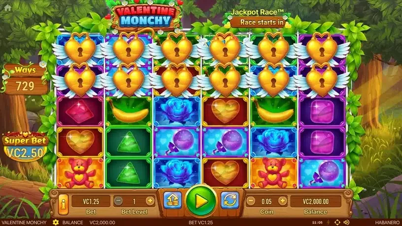 Valentine Monchy slot screenshot 1