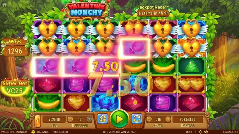 Valentine Monchy slot screenshot 5