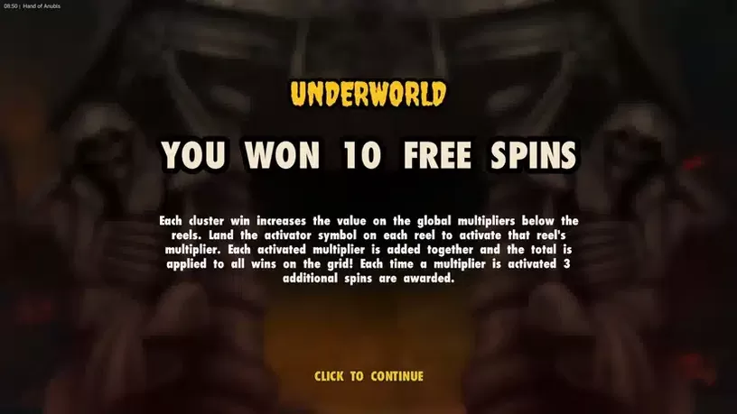 Hand of Anubis slot screenshot 4