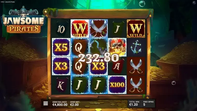 Jawsome Pirates slot screenshot 6