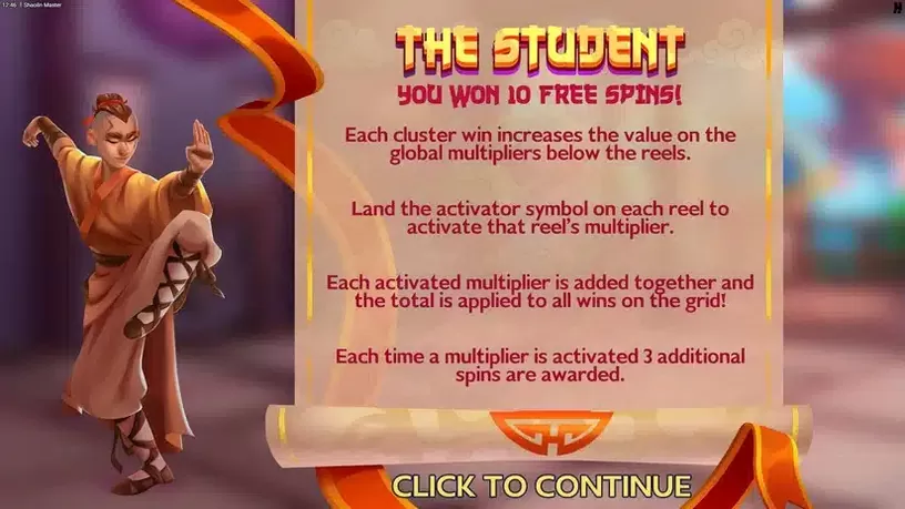 Shaolin Master slot screenshot 3