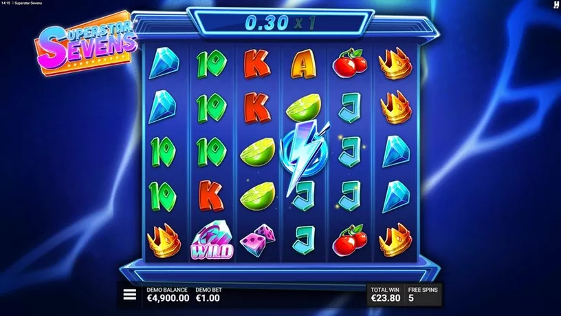 Superstar Sevens slot screenshot 5