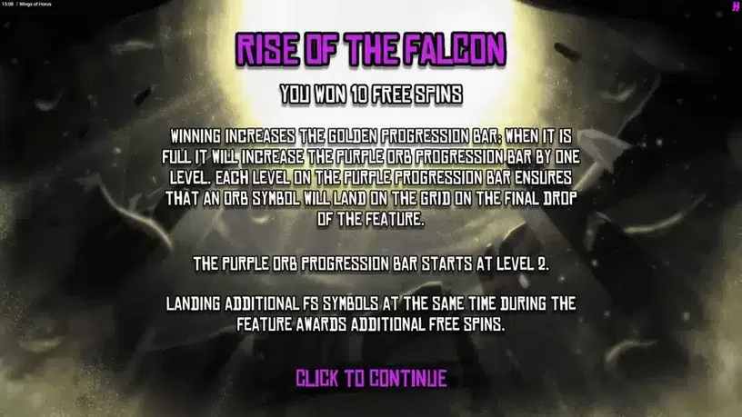 Wings of Horus slot screenshot 3