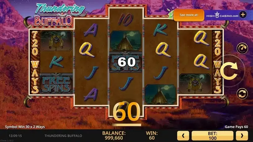 Thundering Buffalo slot screenshot 1