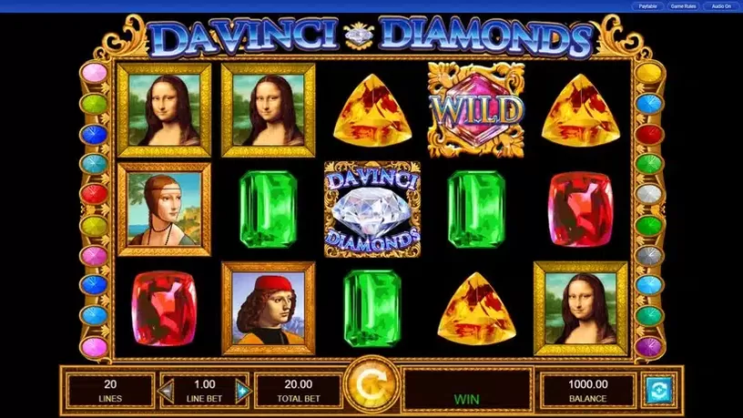 Da Vinci Diamonds slot screenshot 1
