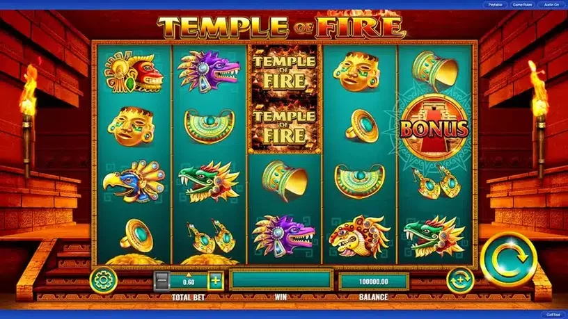 Temple of Fire slot screenshot 1