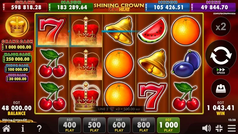 Shining Crown Cash Heat slot screenshot 2