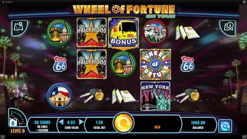 Wheel of Fortune on tour slot screenshot 1