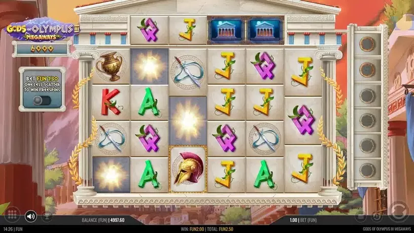 Gods of Olympus 3 Megaways slot screenshot 2