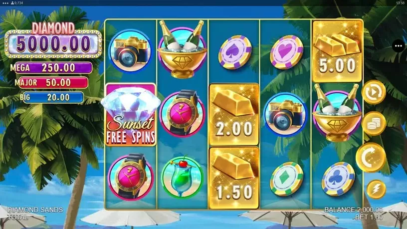 Diamond Sands slot screenshot 1