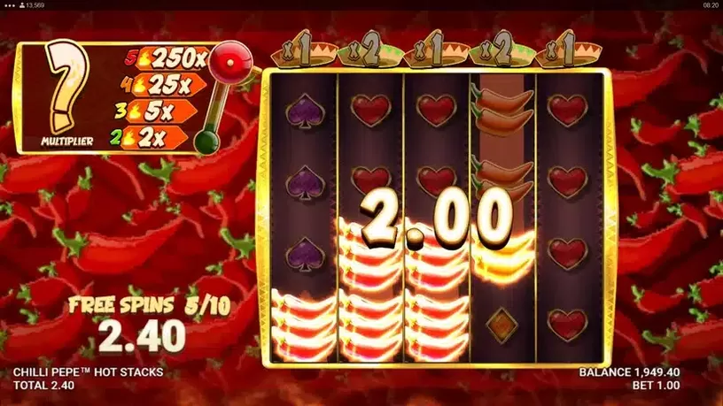 Chilli Pepe Hot Stacks slot screenshot 5