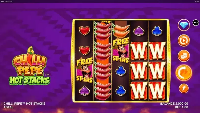 Chilli Pepe Hot Stacks slot screenshot 1