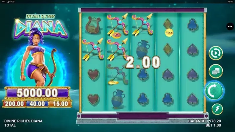 Divine Riches Diana slot screenshot 2