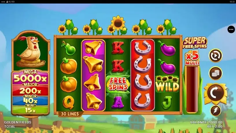 Golden Fields slot screenshot 1
