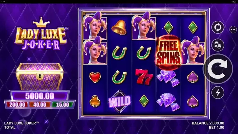 Lady Luxe Joker slot screenshot 1